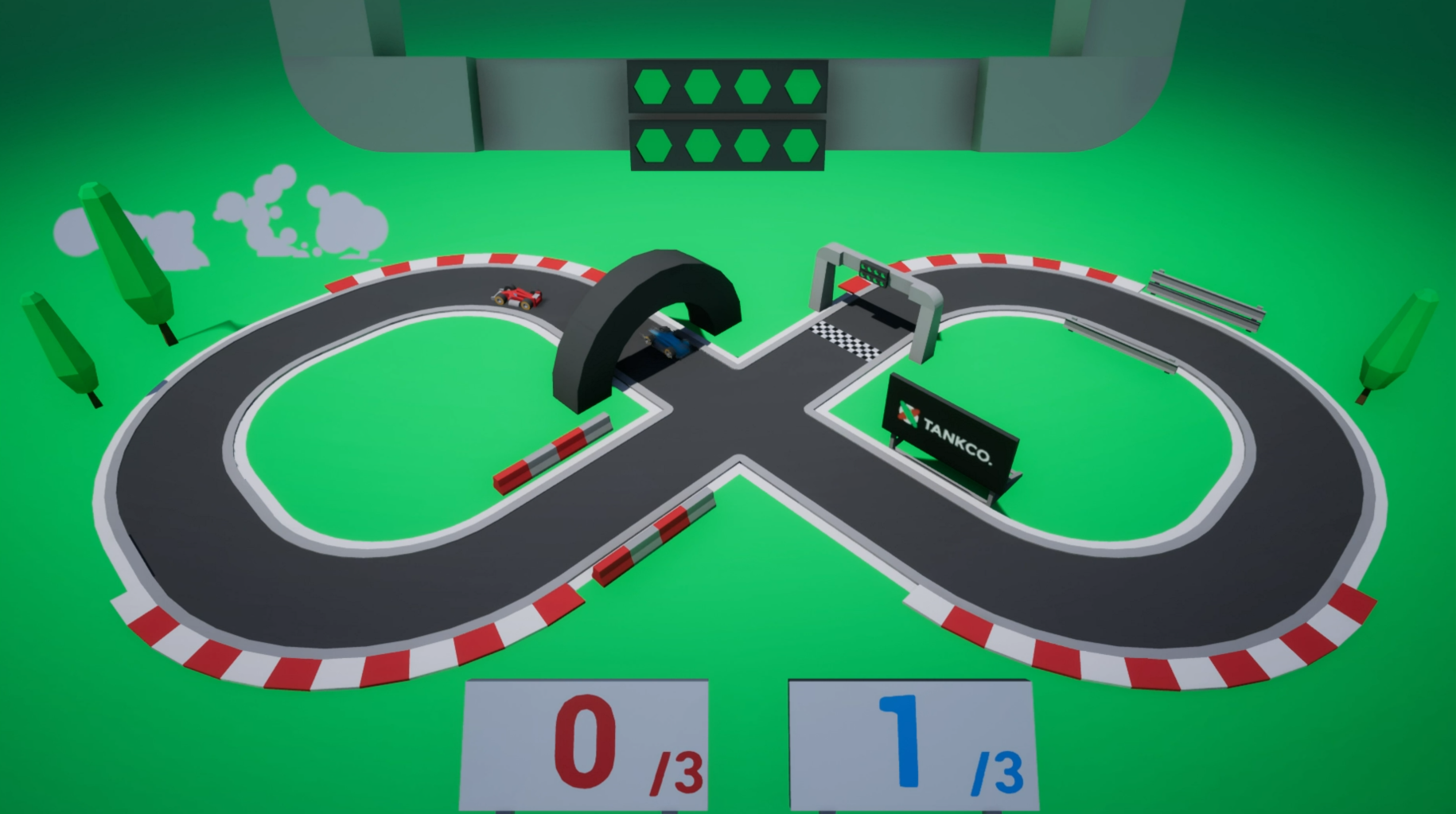 [Single Button Slot Race. Made by Barry Soilleux at Sumo Sheffield for the 2022 One Button Game Jam]